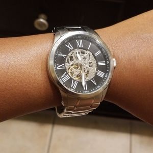 fossil exposed gear watch